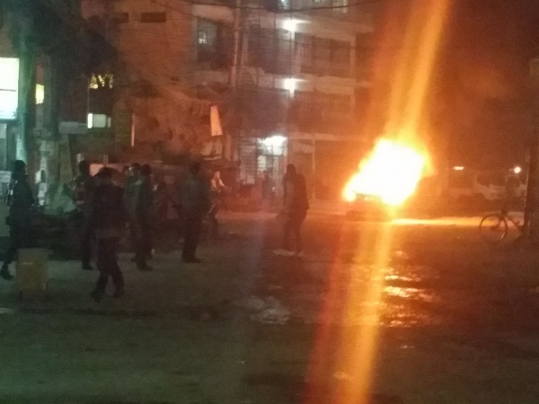 reaz rahman car burning