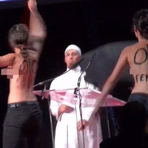 muslim-kicks-feminist-protester-at-islamist-conference-in-france-2
